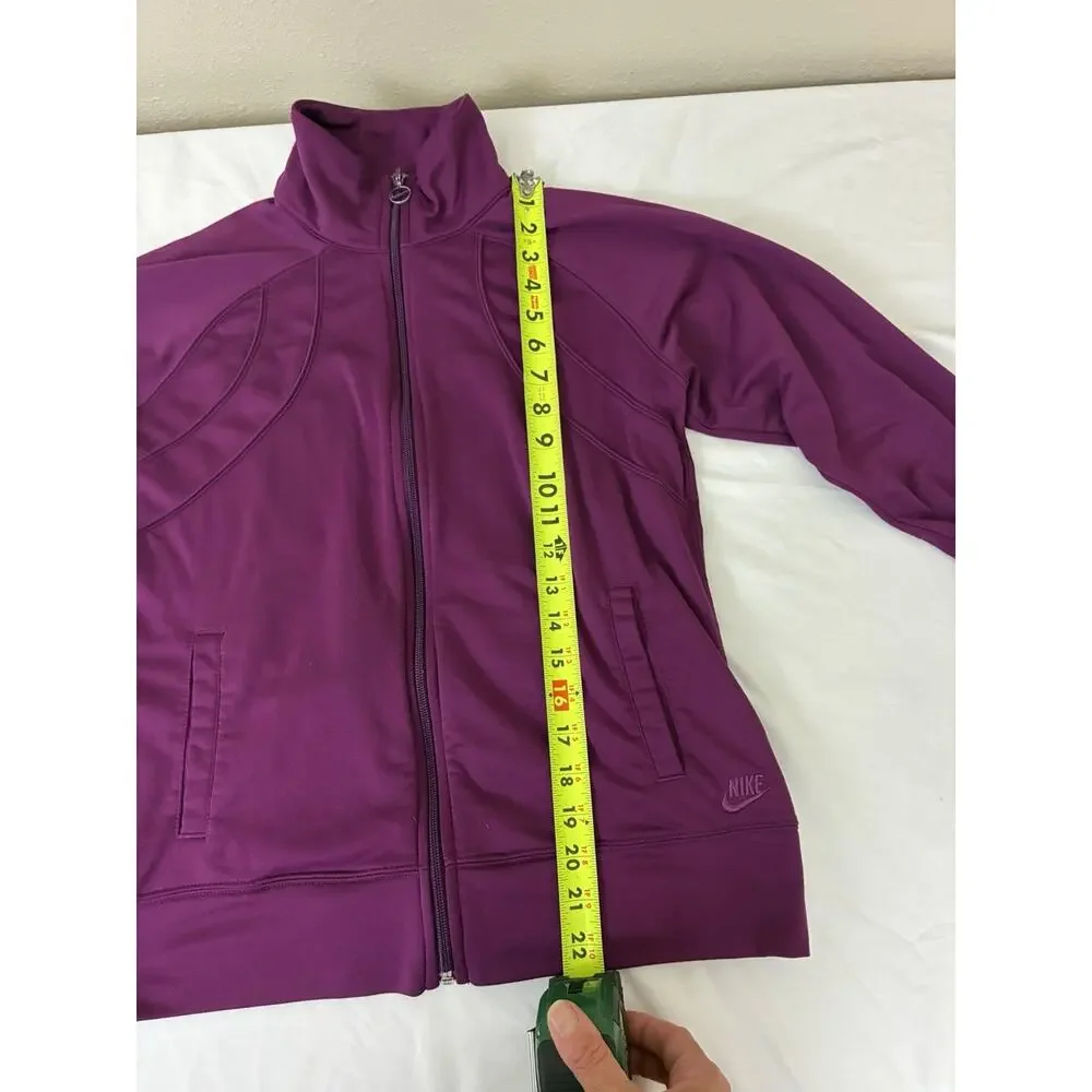 Nike sportswear girls full zip up jacket size M plum purple Athletic